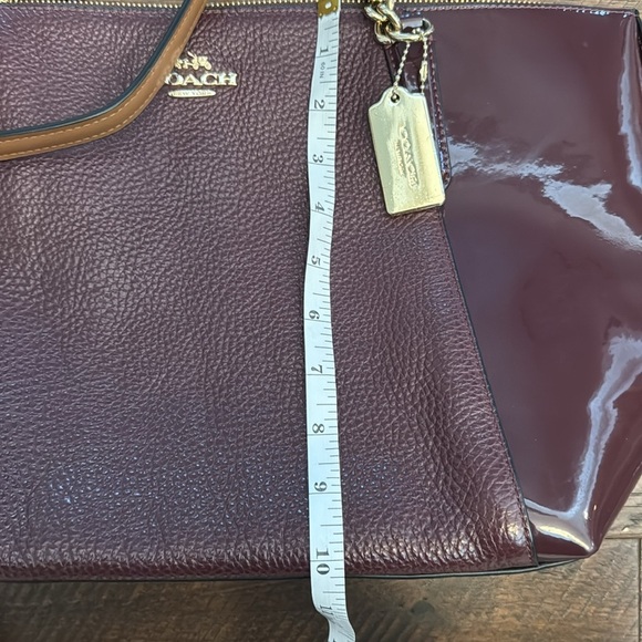 Vintage Coach AVA CHAIN TOTE IN purple SIGNATURE LEATHER - Picture 11 of 11